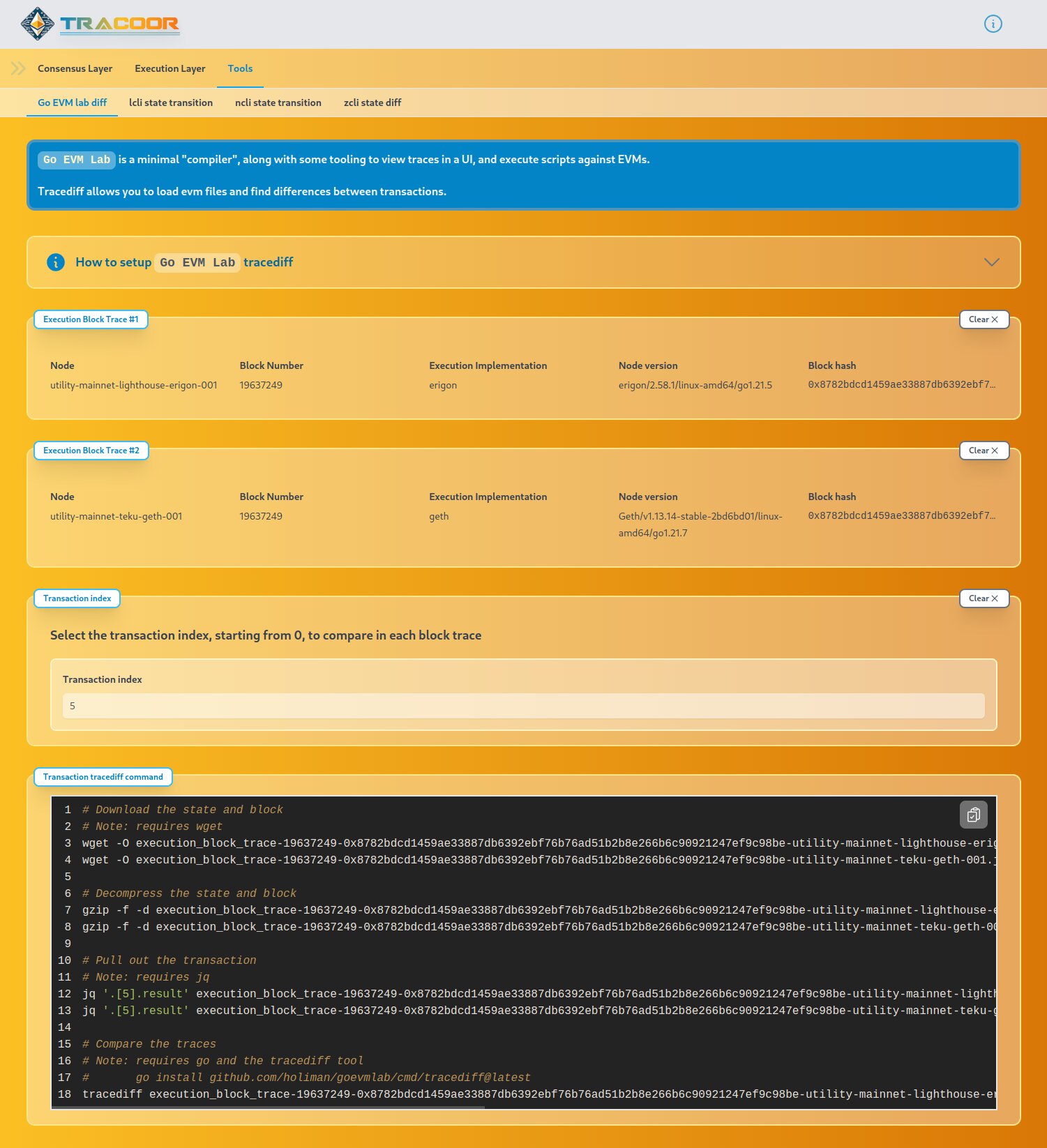 GoEVMLab tracediffe