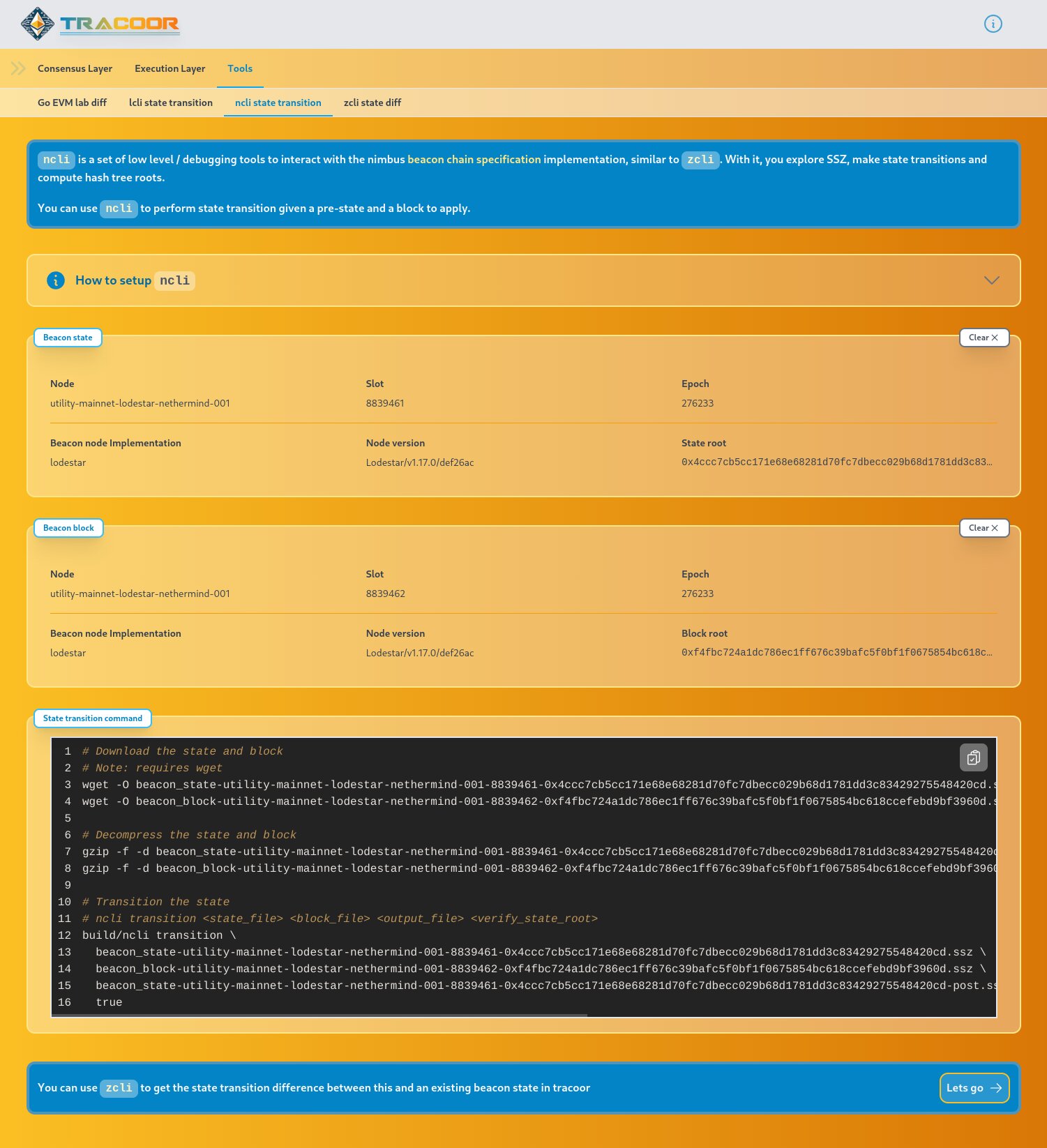 ncli state transition